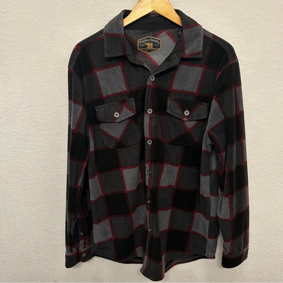 Freedom Foundry Other - Freedom Foundry Men's Lightweight Plush Plaid Red/Black/Grey Flannel Shirt Sz M